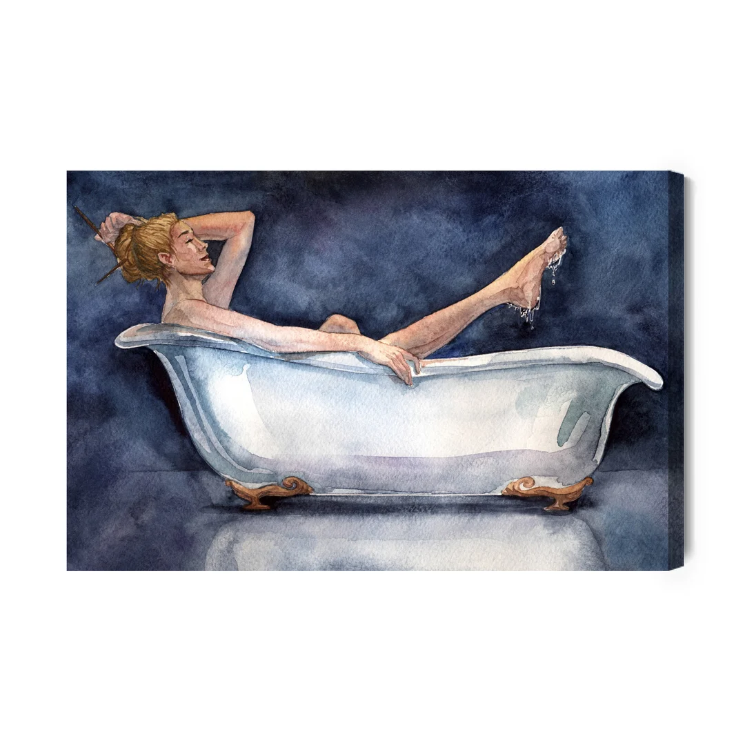 Obraz Na Płótnie Kobieta W Wannie Canvas Naturalny Brak Brak 70x100