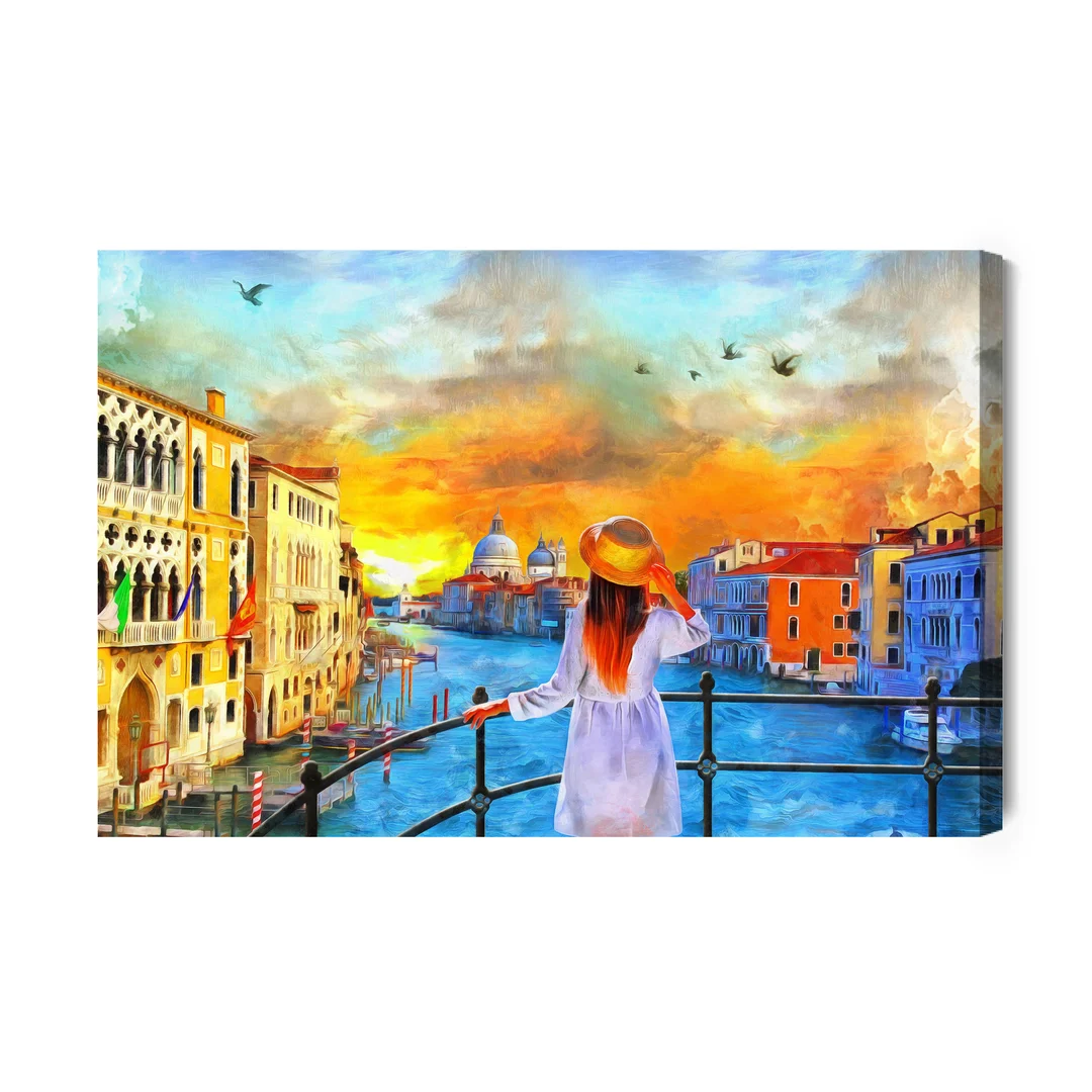 Obraz Na Płótnie Kobieta W Wenecji Canvas Brak Brak 60x90