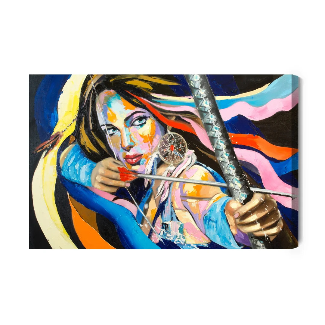 Obraz Na Płótnie Kobieta Z Łukiem Canvas Brak Brak 60x90