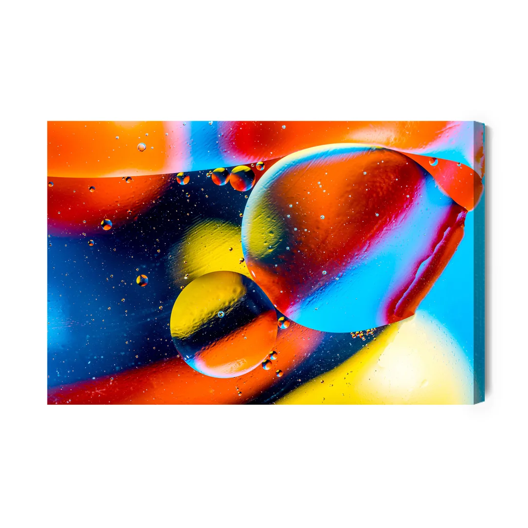 Obraz Na Płótnie Kolorowe Abstrakcyjne Krople Canvas Brak Brak 60x90