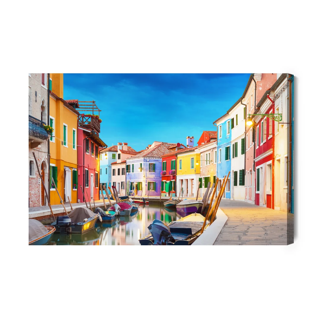 Obraz Na Płótnie Kolorowe Budynki Wenecji Canvas Brak Brak 60x90