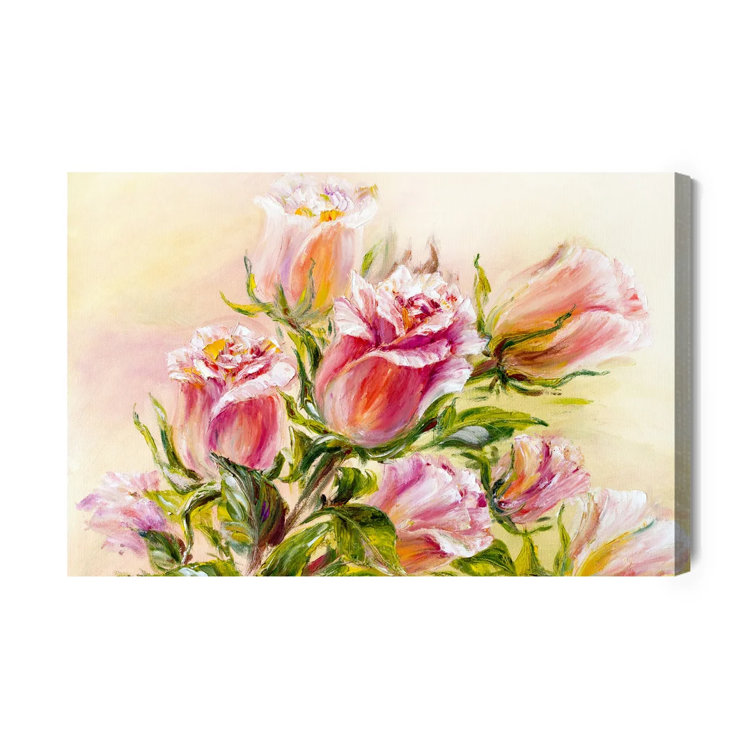 Obraz Na Płótnie Kolorowe Kwiaty Jak Namalowane Canvas Brak Brak 60x90