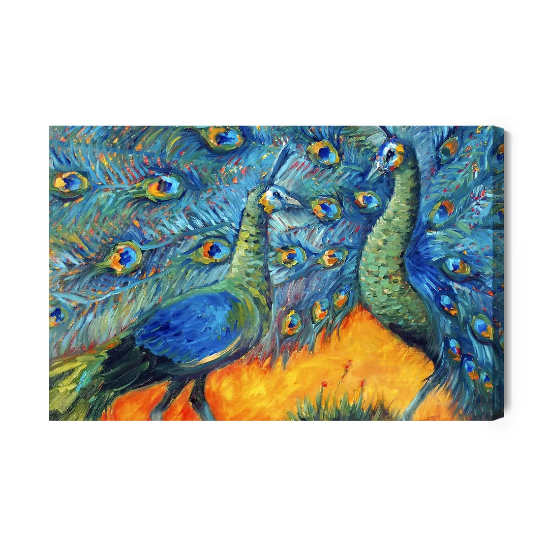 Obraz Na Płótnie Kolorowe Pawie Canvas Brak Brak 60x90