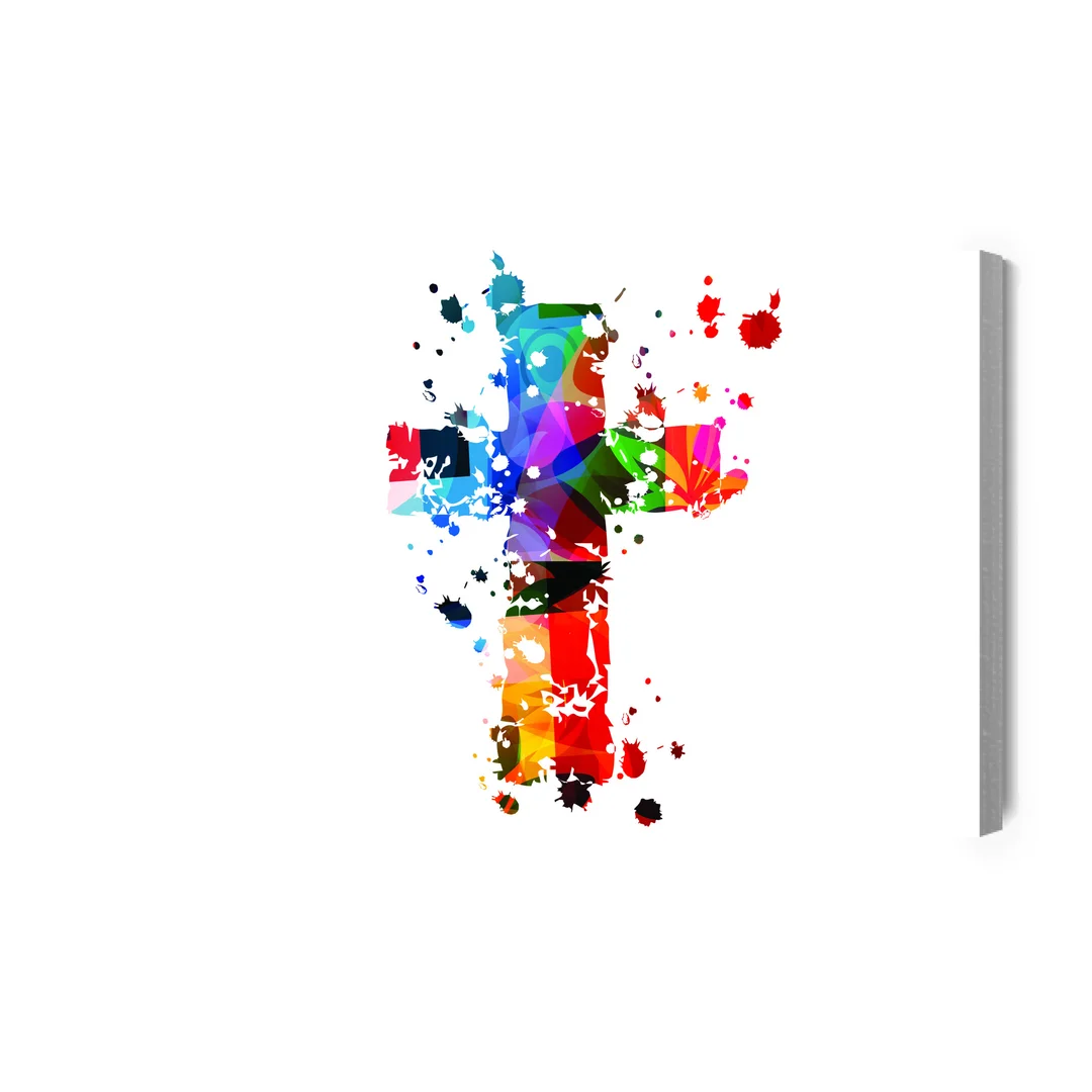 Obraz Na Płótnie Kolorowy Krzyż Canvas Brak Brak 60x90