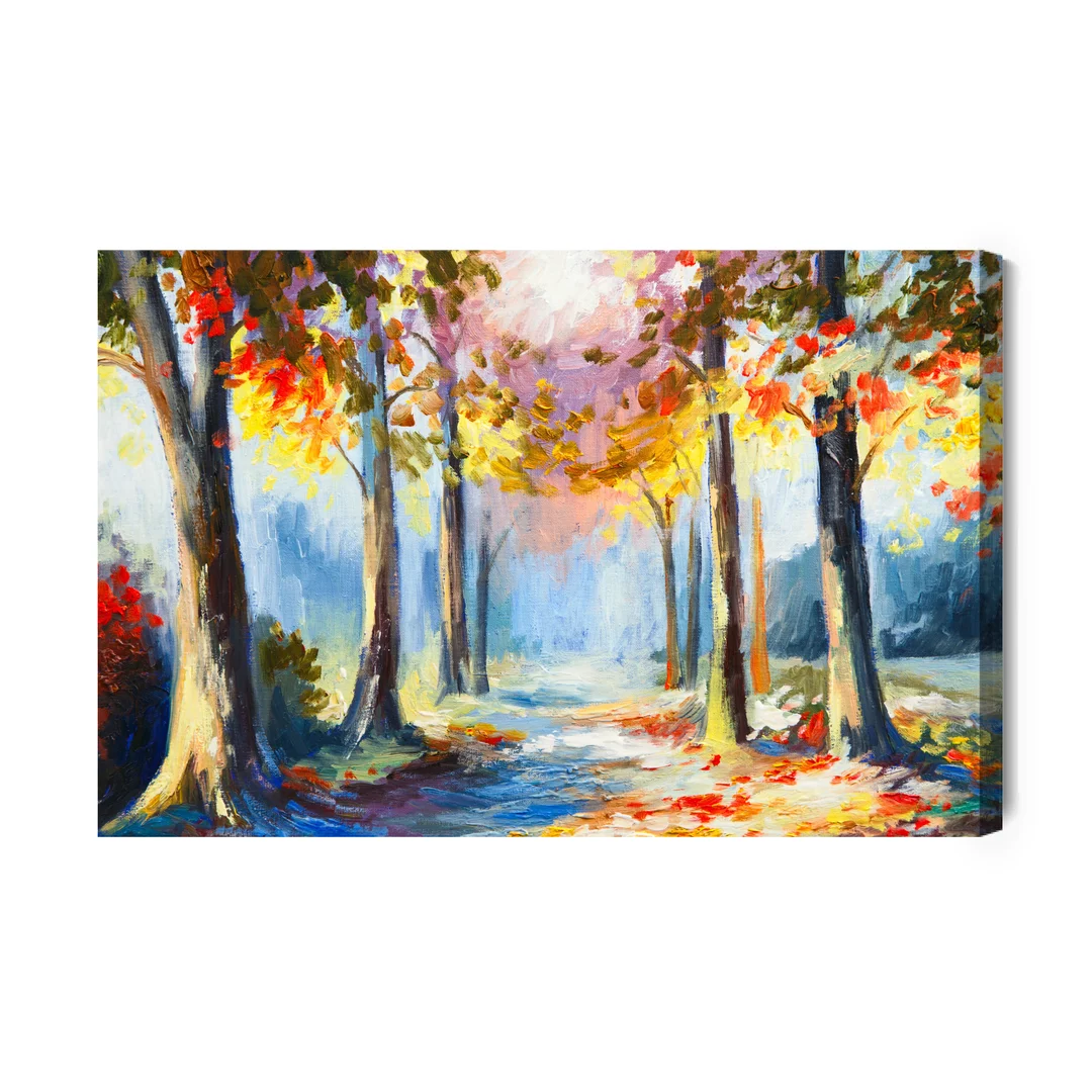 Obraz Na Płótnie Kolorowy Leśny Krajobraz Canvas Brak Brak 60x90
