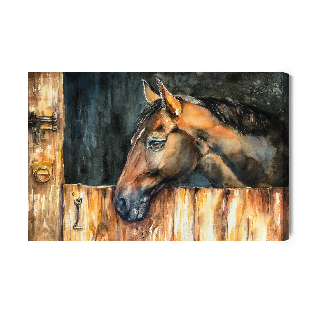 Obraz Na Płótnie Koń W Zagrodzie Canvas Brak Brak 60x90