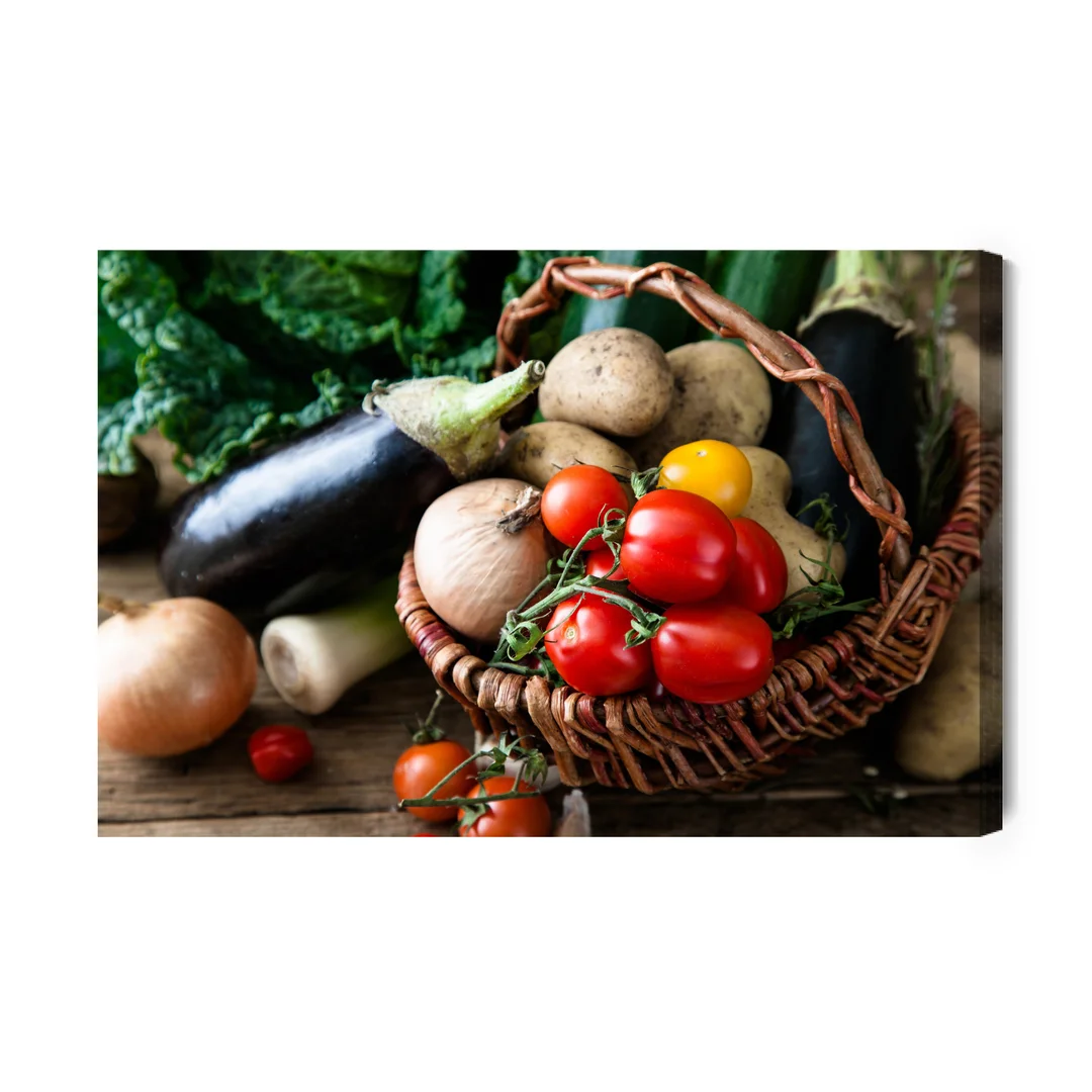 Obraz Na Płótnie Kosz Warzyw Canvas Brak Brak 60x90