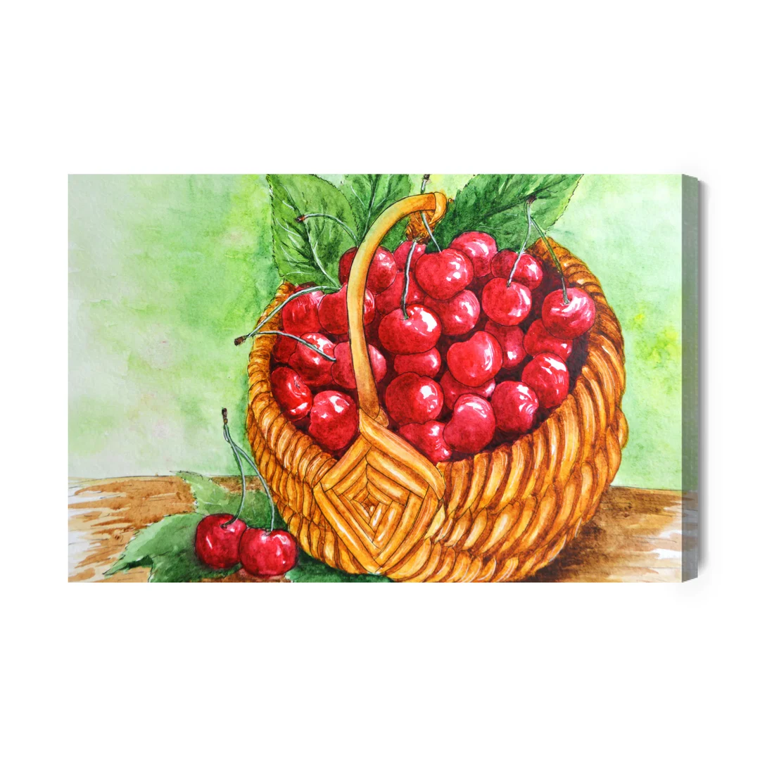 Obraz Na Płótnie Kosz Wiśni Canvas Brak Brak 60x90