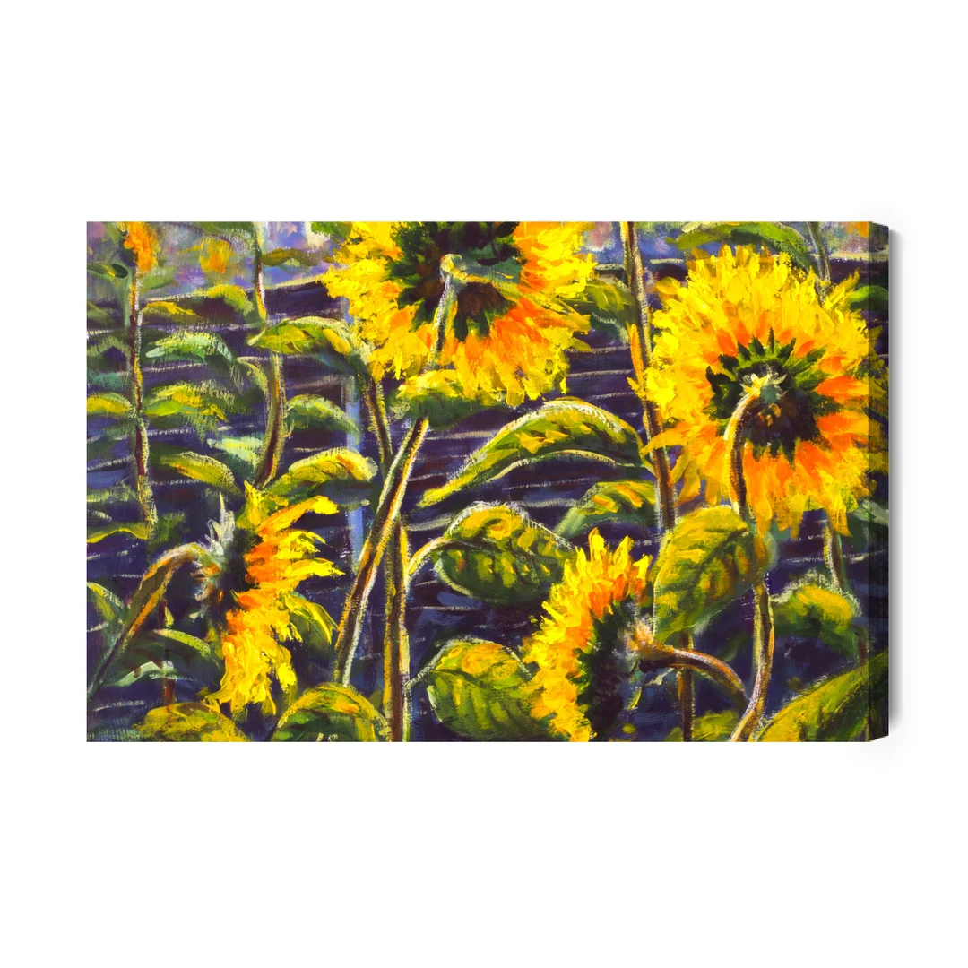 Obraz Na Płótnie Kwiaty Słonecznika Jak Malowane Canvas Brak Brak 60x90