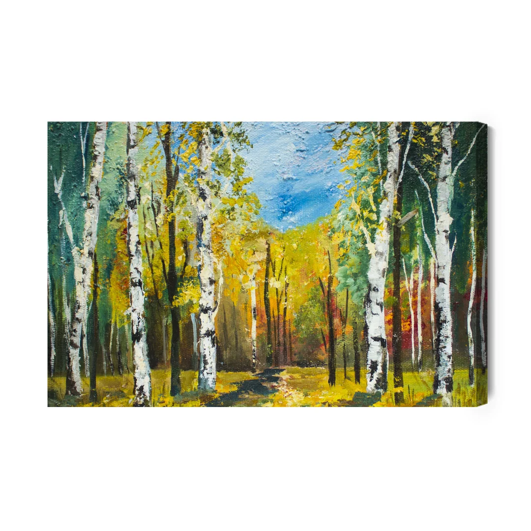 Obraz Na Płótnie Las Brzozowy Jak Malowany Canvas Brak Brak 60x90