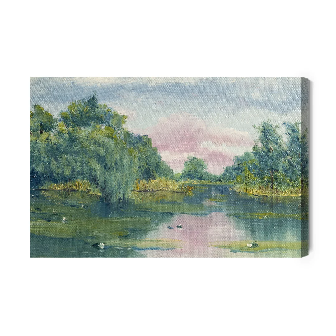 Obraz Na Płótnie Las Nad Wodą Canvas Naturalny Brak Brak 70x100