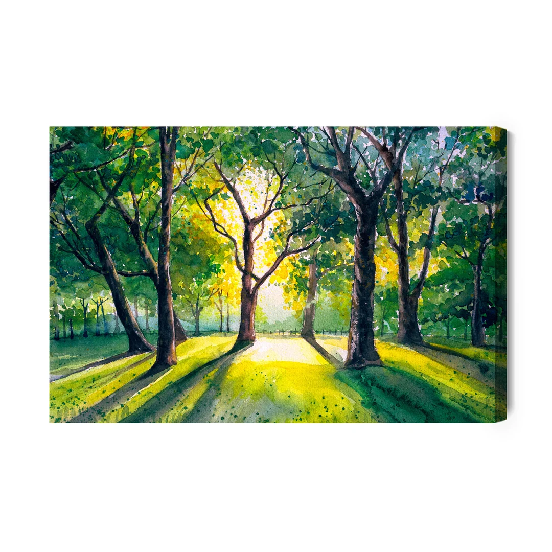 Obraz Na Płótnie Las O Poranku Canvas Brak Brak 60x90
