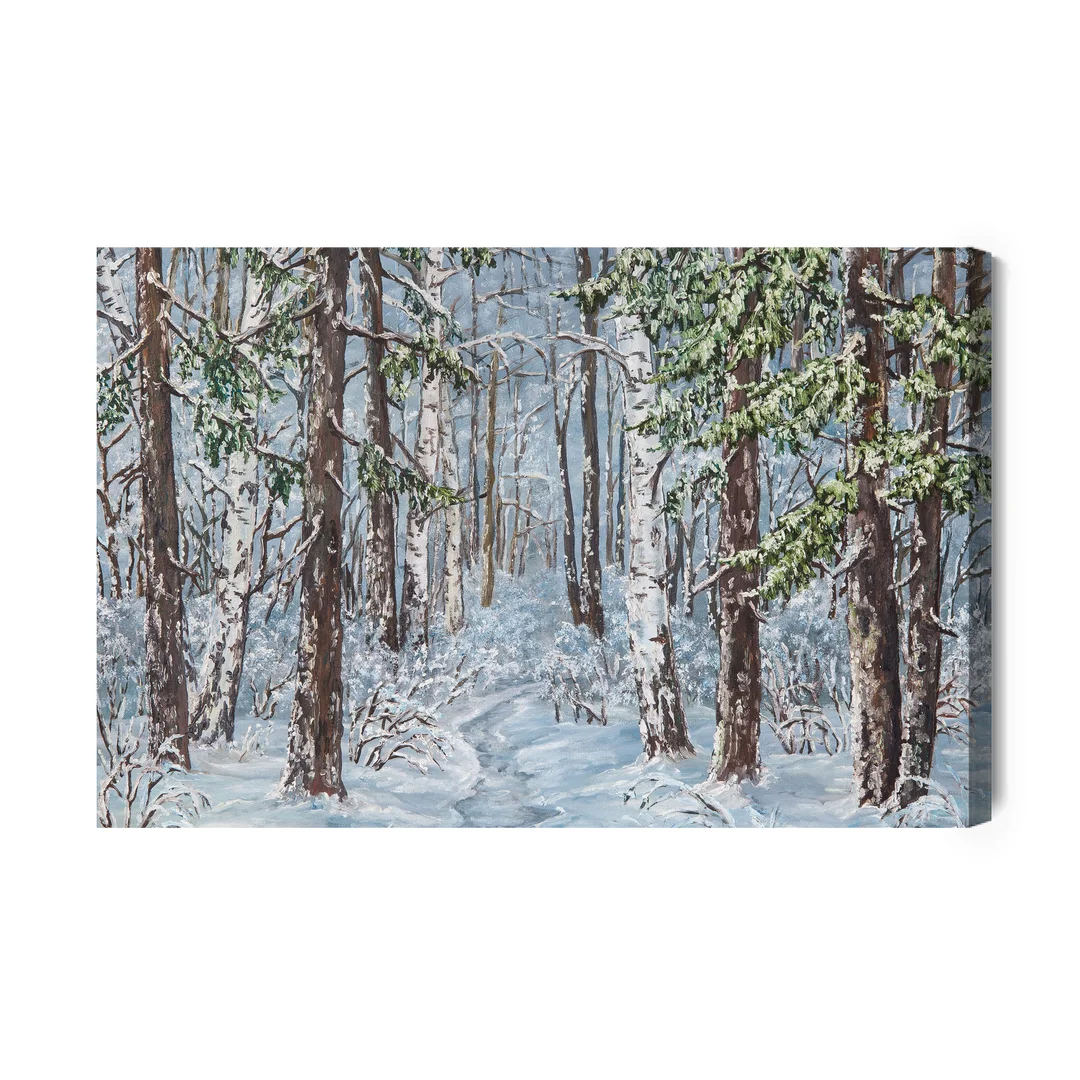 Obraz Na Płótnie Las Pokryty Śniegiem Canvas Brak Brak 60x90