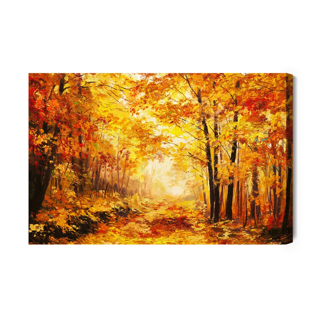 Obraz Na Płótnie Las W Jesiennych Kolorach Canvas Brak Brak 60x90