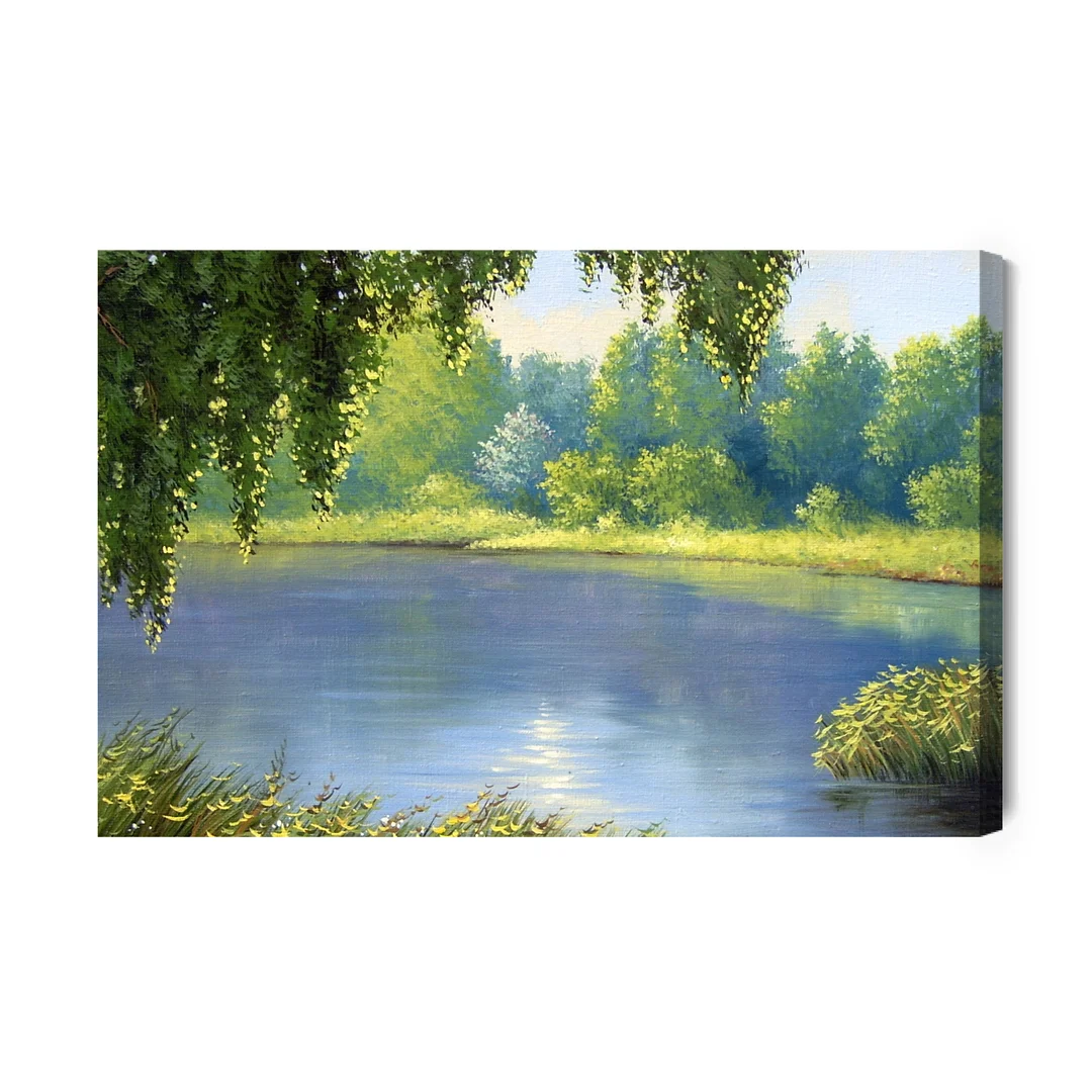 Obraz Na Płótnie Las Z Widokiem Na Rzekę Canvas Brak Brak 60x90