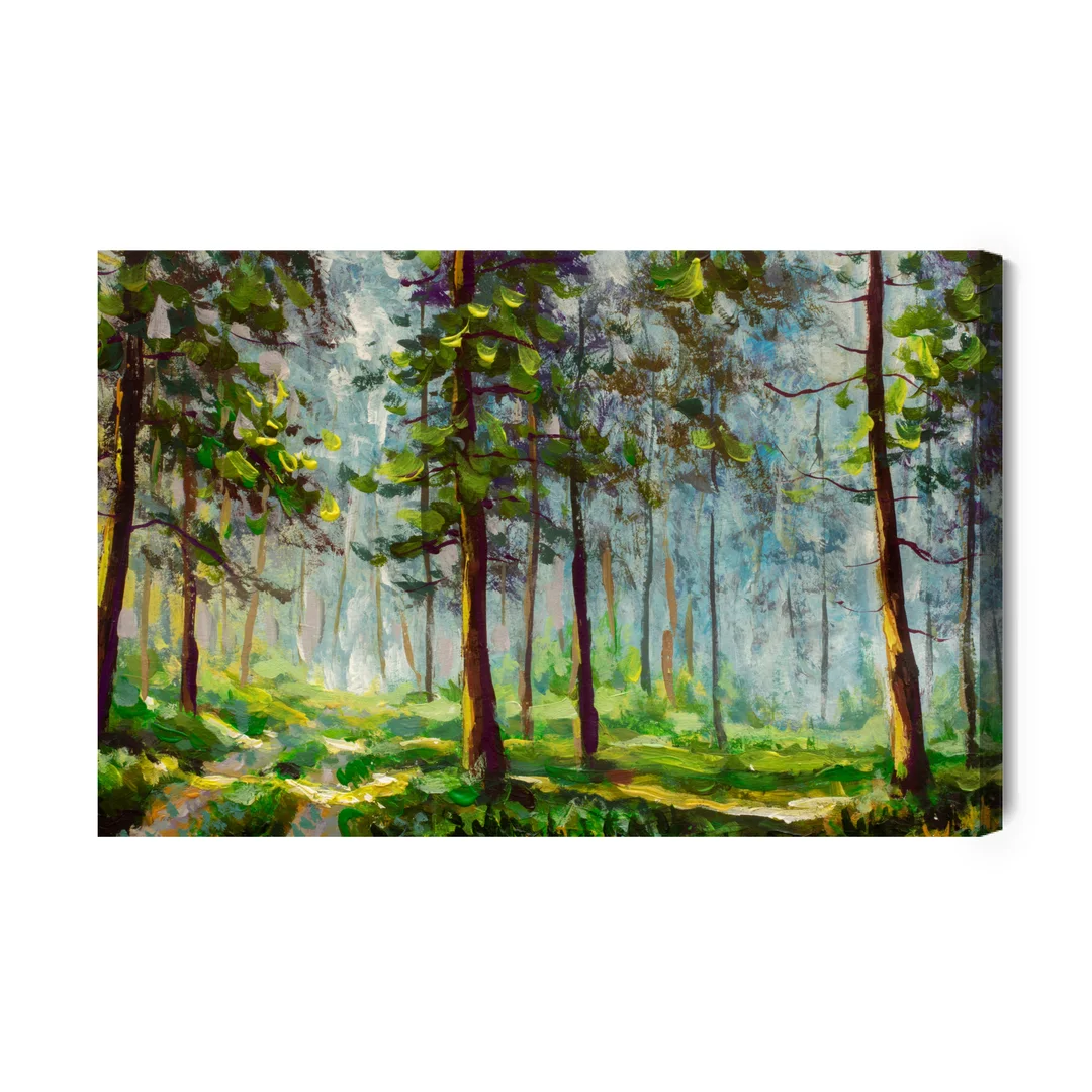 Obraz Na Płótnie Leśny Krajobraz Jak Malowany Canvas Brak Brak 60x90