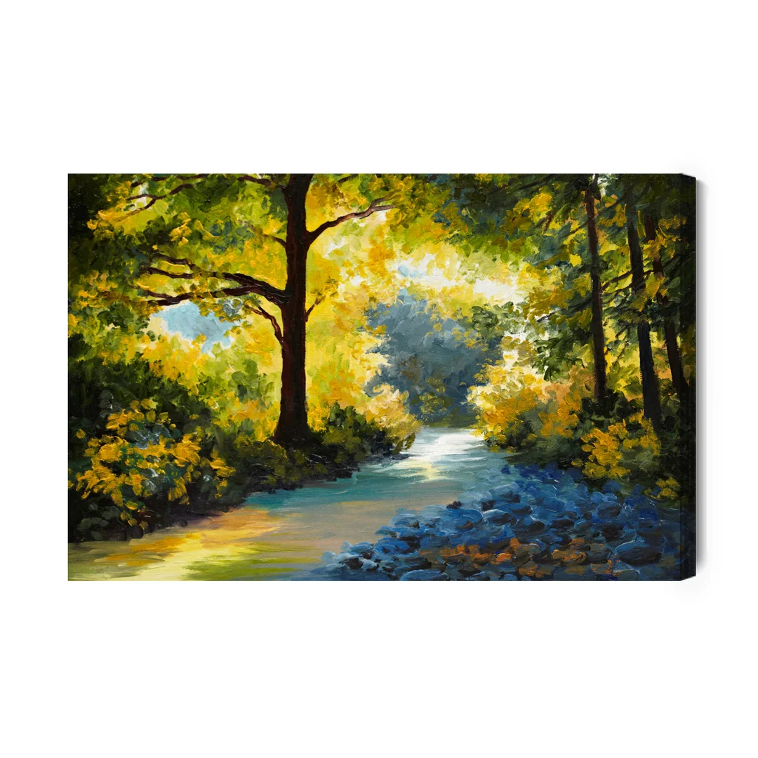 Obraz Na Płótnie Leśny Pejzaż Jak Malowany Canvas Brak Brak 60x90
