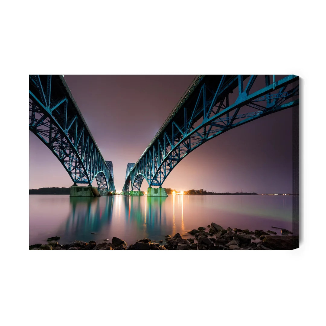 Obraz Na Płótnie Most South Grand Island Bridge, Usa Canvas Naturalny Brak Brak 70x100