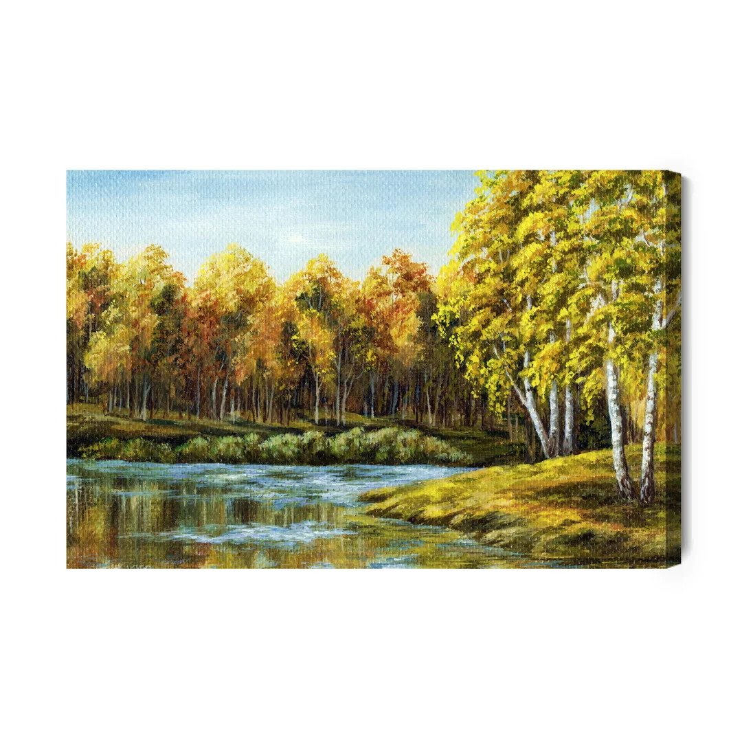 Obraz Na Płótnie Pejzaż Z Jeziorem Canvas Naturalny Brak Brak 70x100