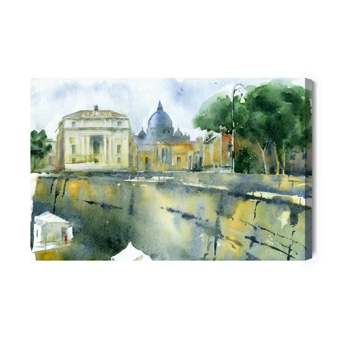 Obraz Na Płótnie Rzym Jak Malowany Canvas Naturalny Brak Brak 80x120