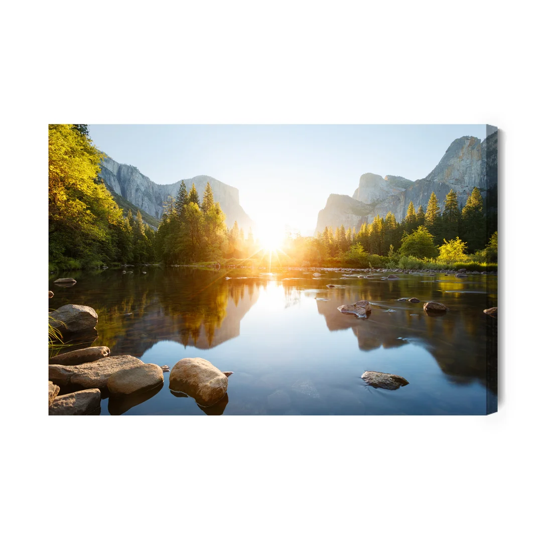 Obraz Na Płótnie Wschód Słońca W Dolinie Yosemite Canvas Naturalny Brak Brak 70x100