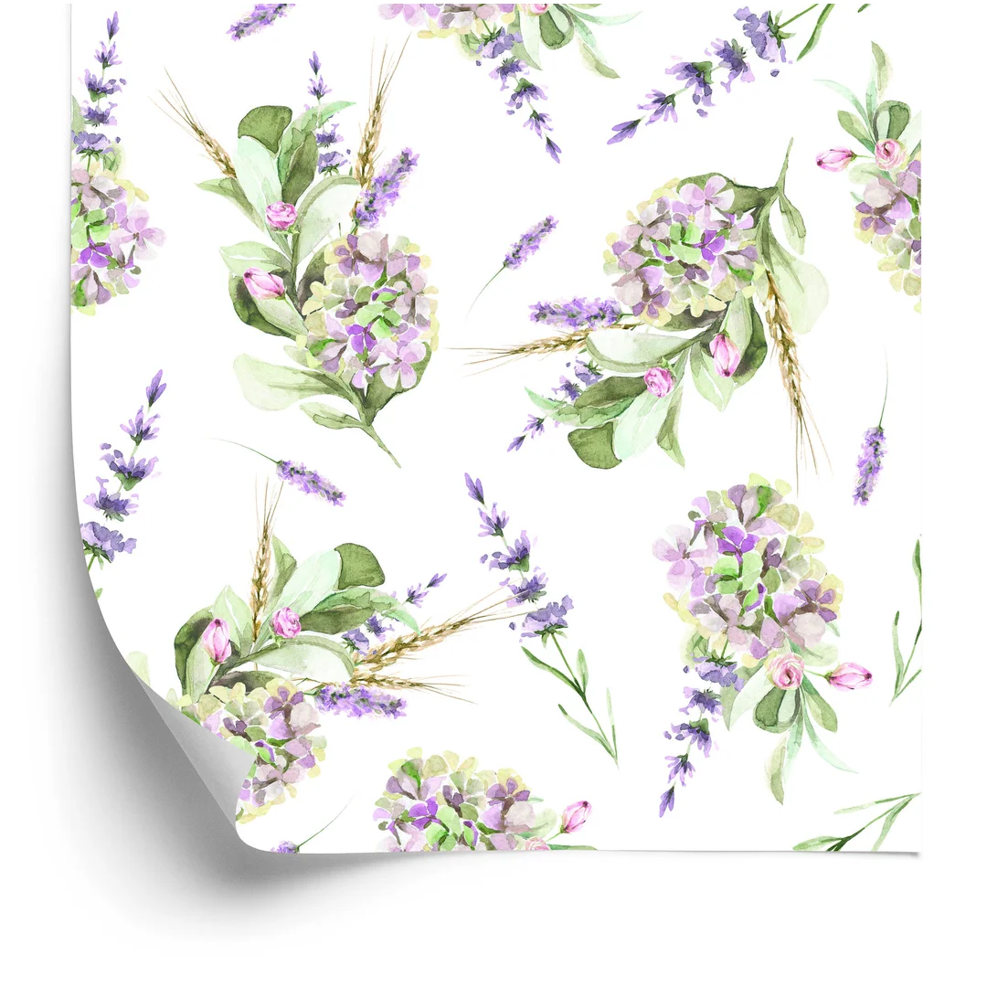 Tapeta Bukiety Z Lawendą Flizelina 53x1000