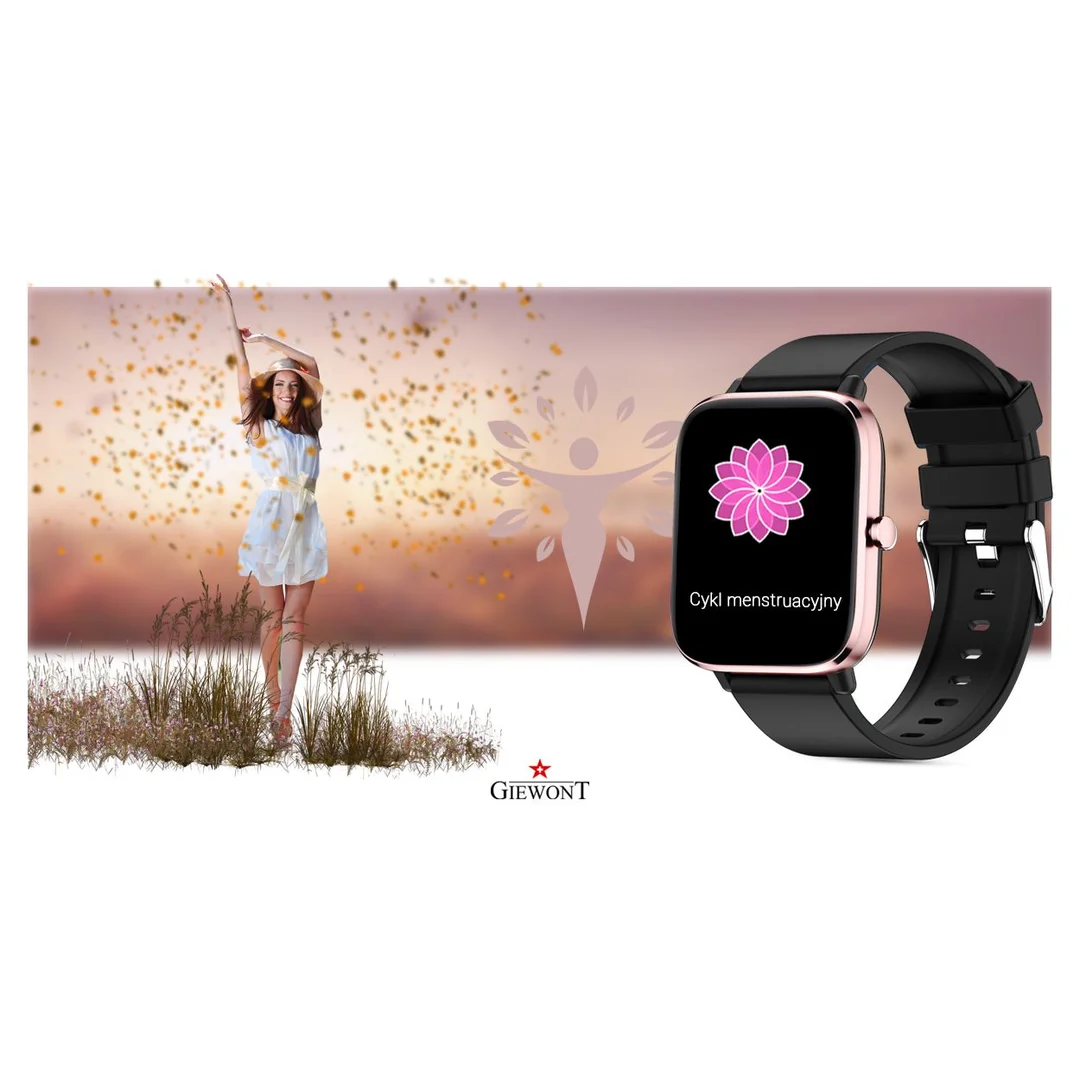 Smartwatch Giewont Różowo-Czarny GW230-3