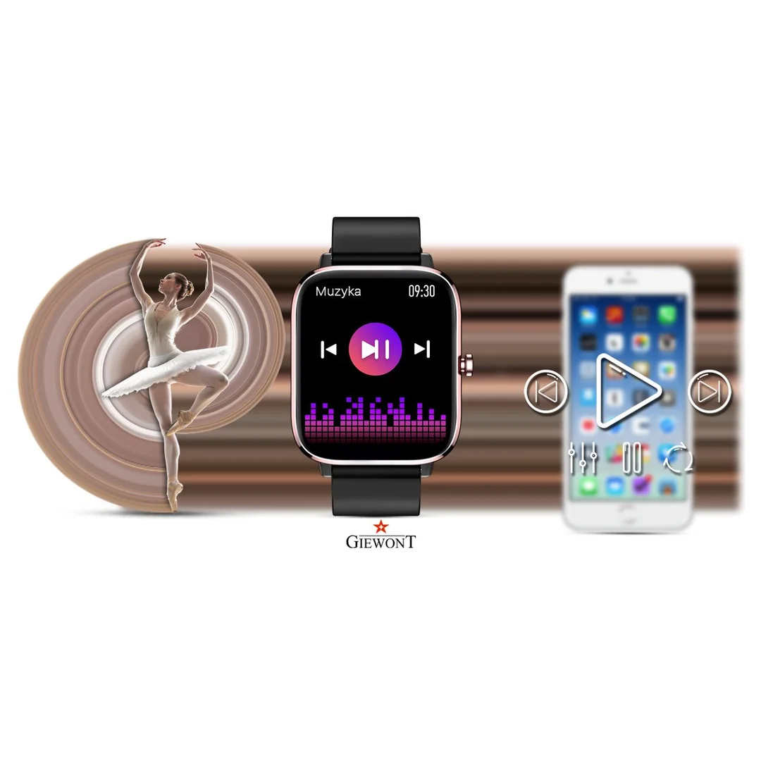 Smartwatch Giewont Różowo-Czarny GW230-3
