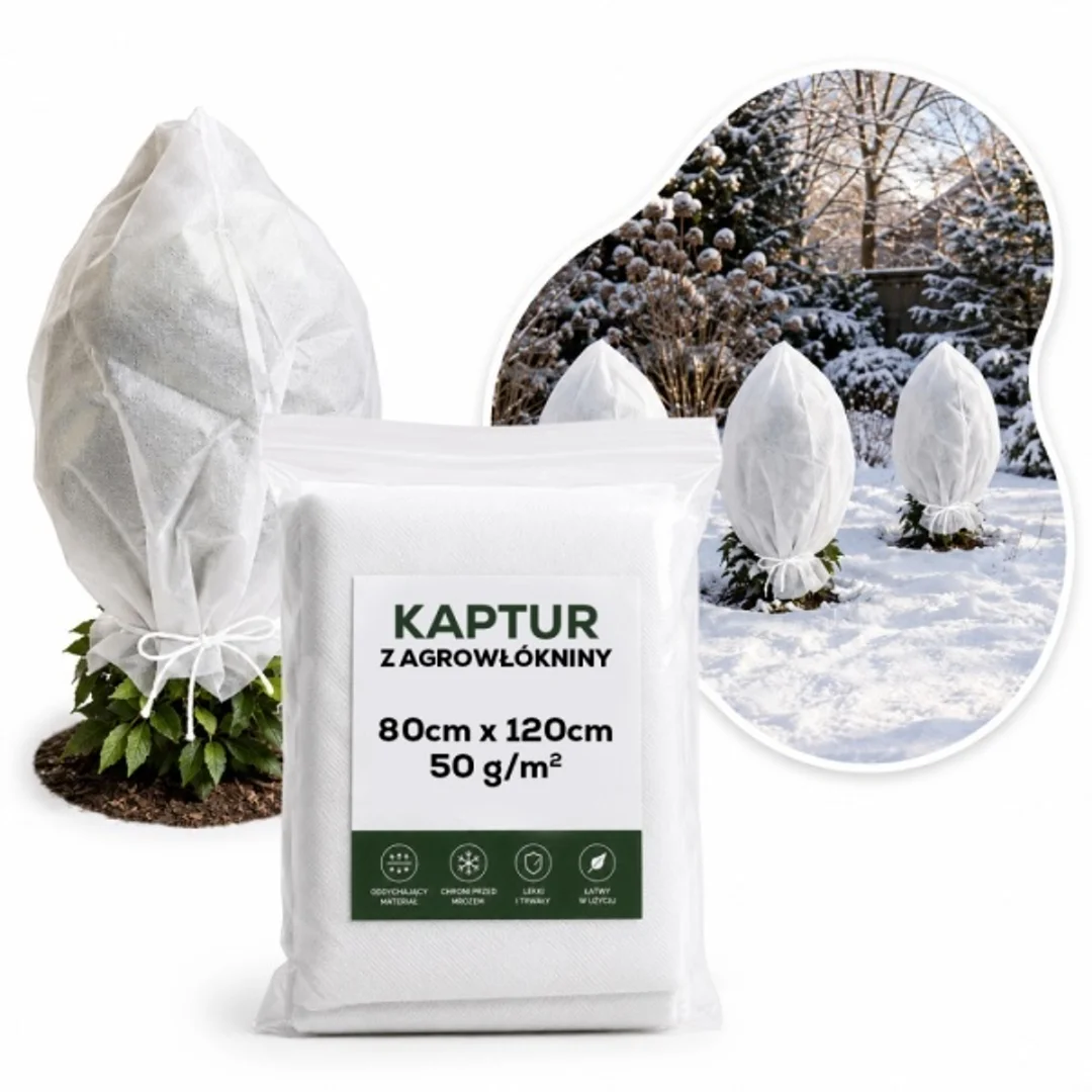 Kaptur Zimowy z Agrowłókniny 50g/m2 UV 80cm x 120cm GF Agro