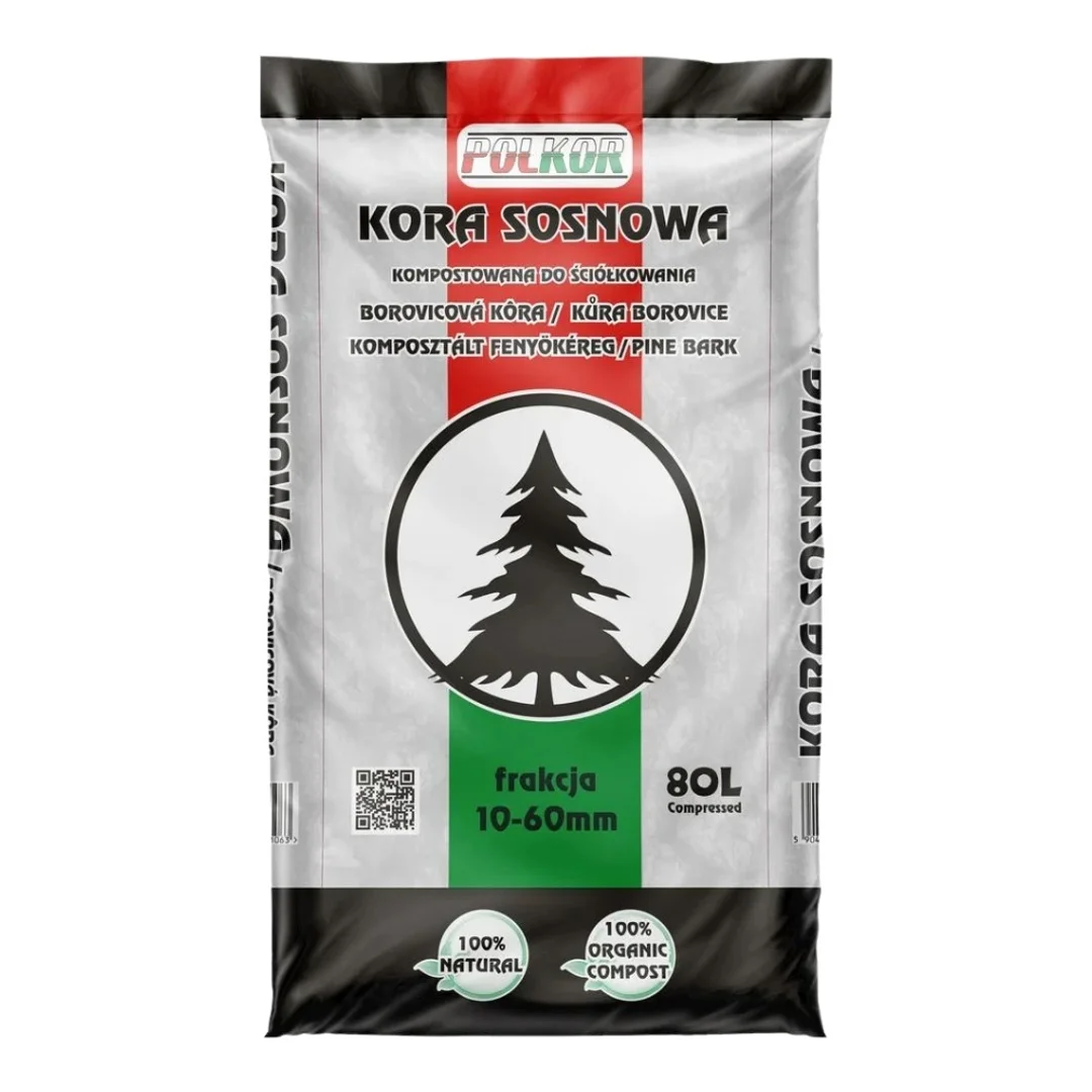 Kora sosnowa ogrodnicza gruba 50-80 mm 80L /45/