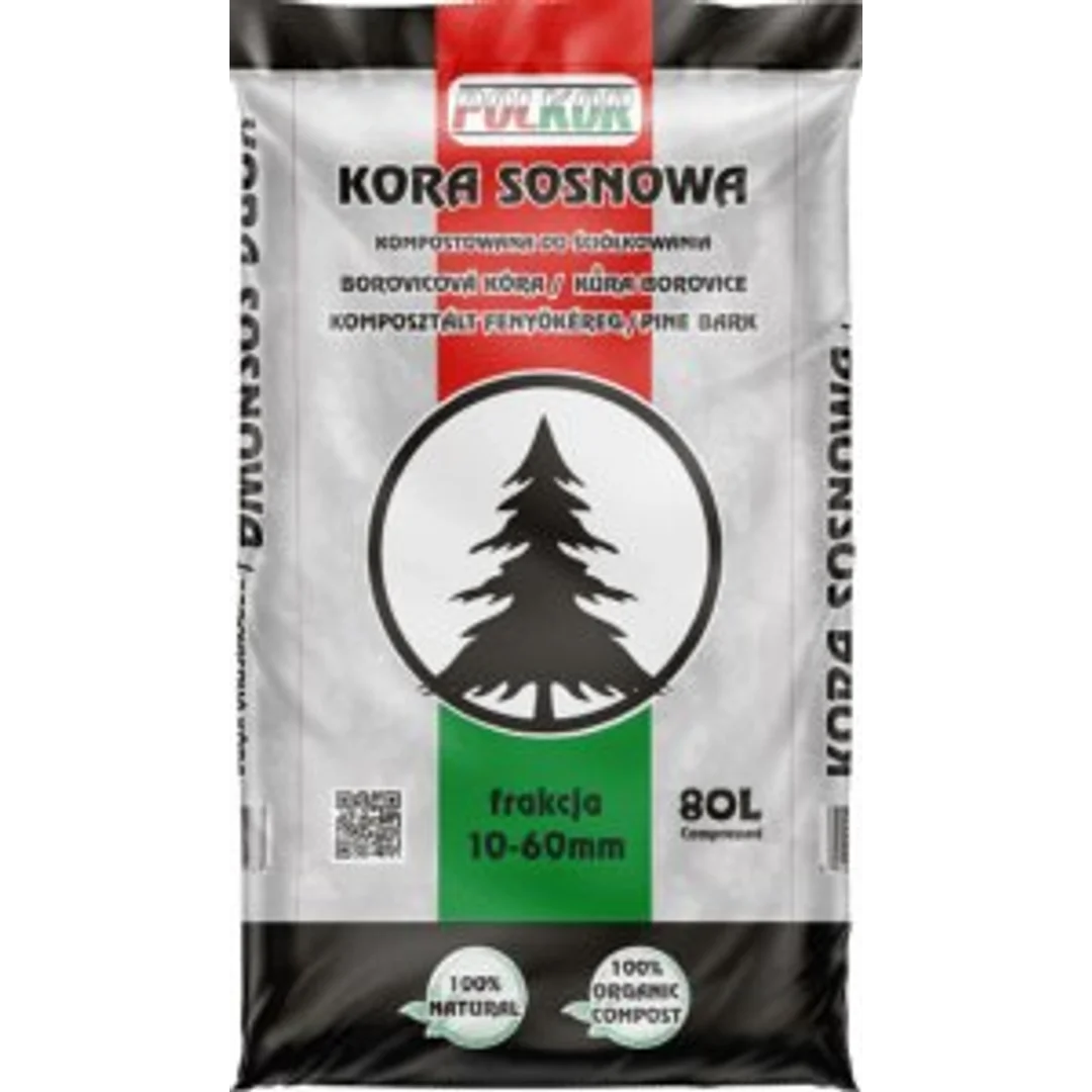 Kora Sosnowa Ogrodnicza Kompostowana 10-60mm 80L