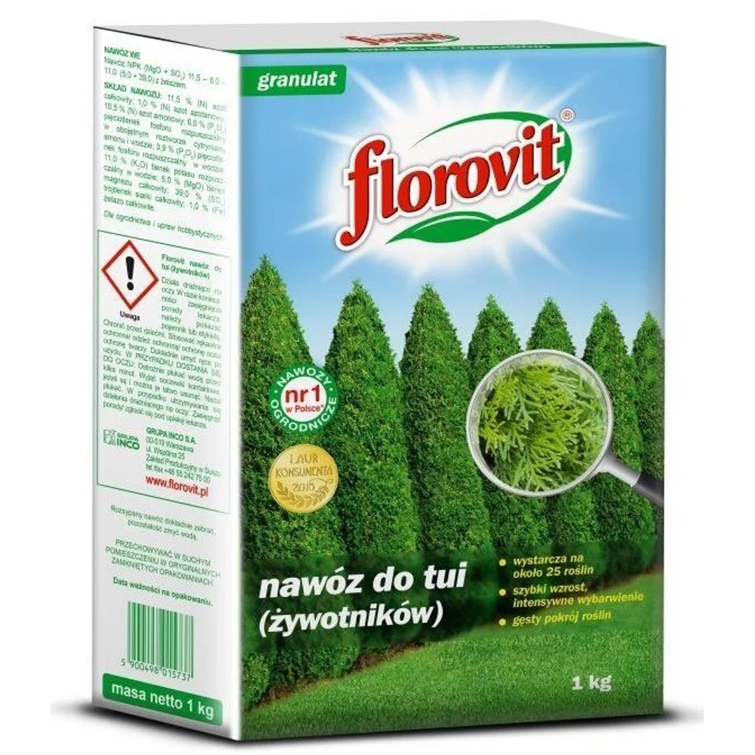 Nawóz Długodziałający do Tui 100 Dni 1kg Florovit