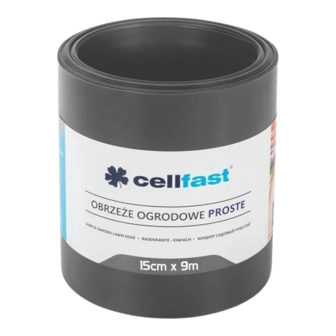 Obrzeże t. płaskie CELL15cm/dł.9m grafit (30-242)