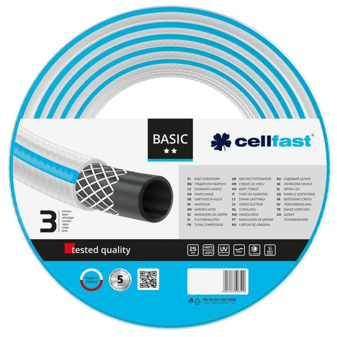 Wąż Ogrodowy 3 Warstwowy Basic 1/2" 30mb Cellfast