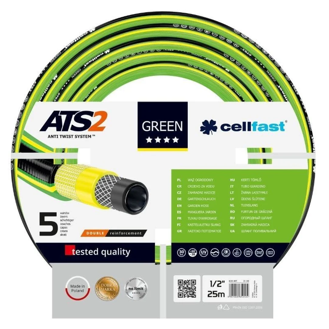 Wąż Ogrodowy GREEN 5 ATS2 1/2" 50mb UV Cellfast