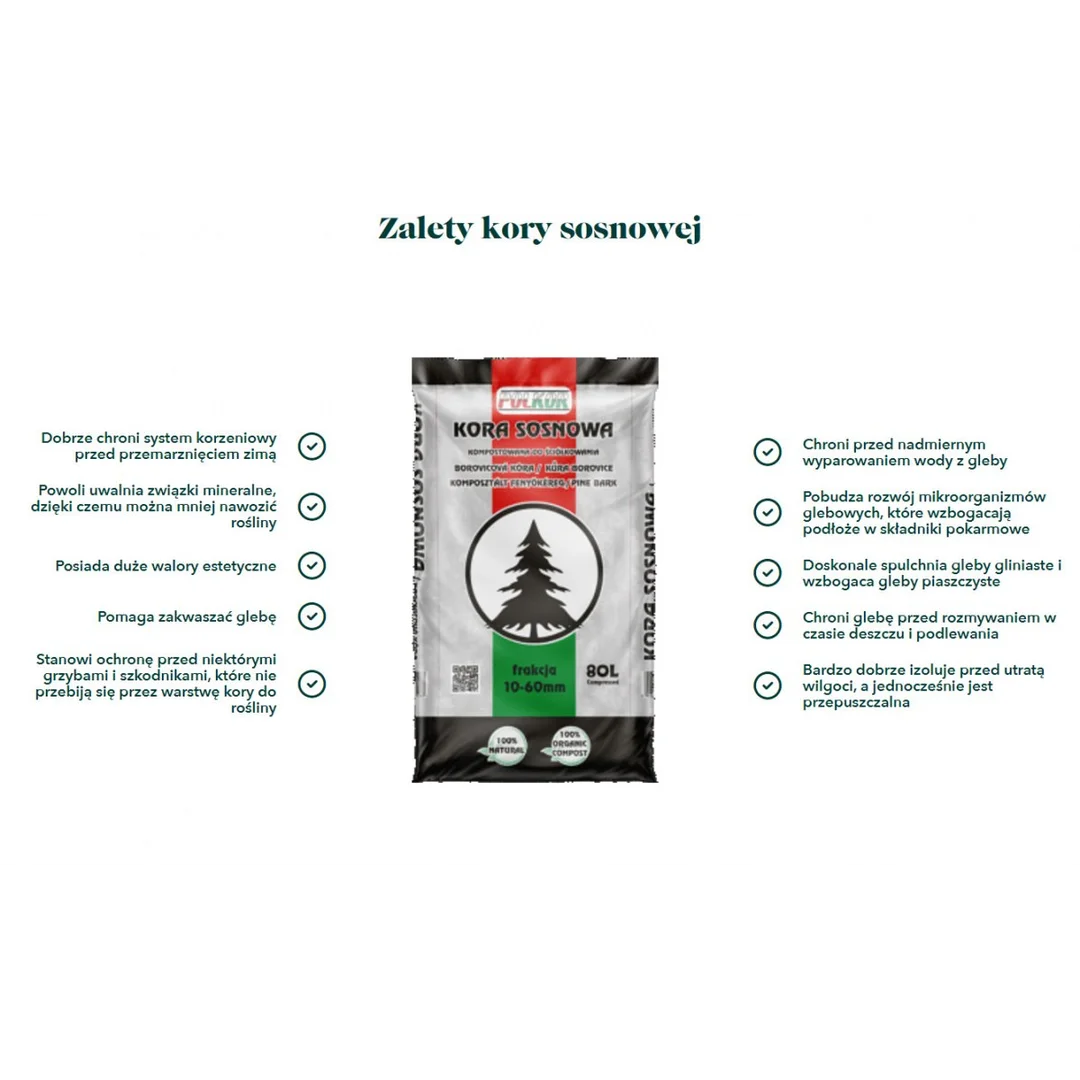Kora Sosnowa Ogrodnicza Kompostowana 10-60mm 80L — zdjęcie 3