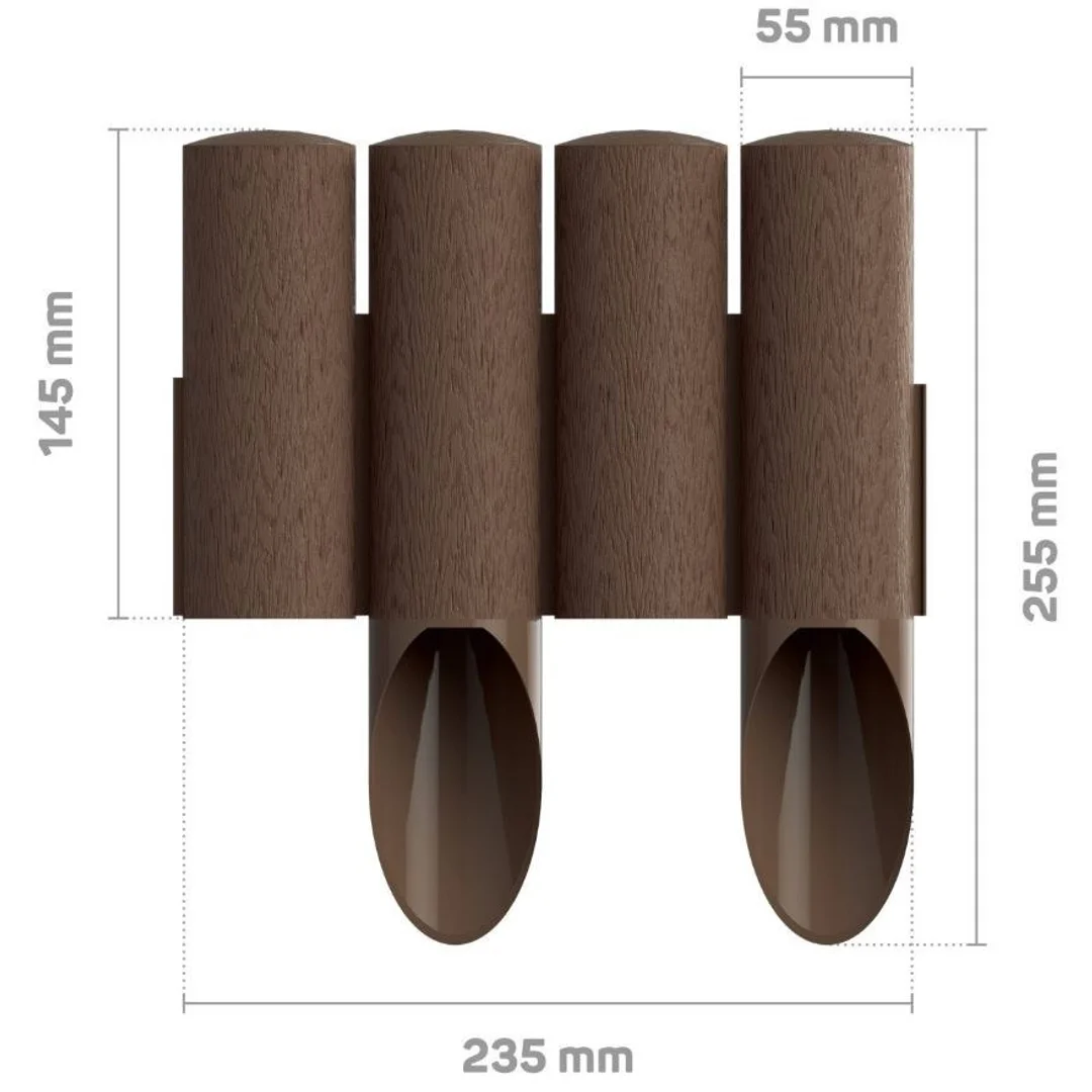 Obrzeże Palisada 25,5cm/2,3m Brąz STANDARD (34-041) Cellfast — zdjęcie 2