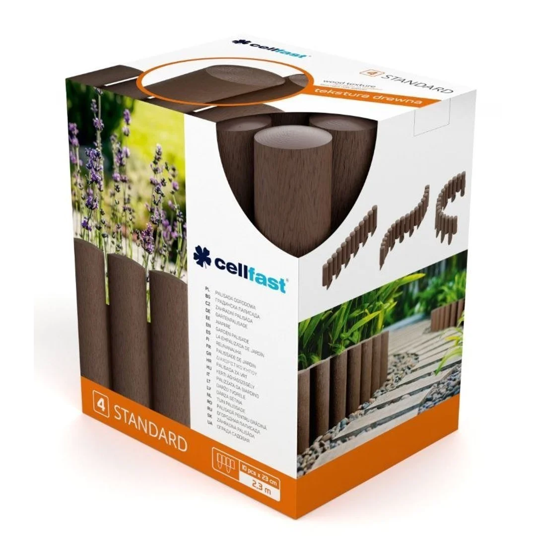 Obrzeże Palisada 25,5cm/2,3m Brąz STANDARD (34-041) Cellfast — zdjęcie 7