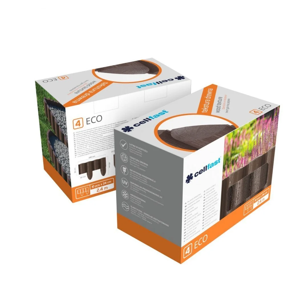 Palisada Ogrodowa 4 Elementów Brąz ECO Cellfast — zdjęcie 4