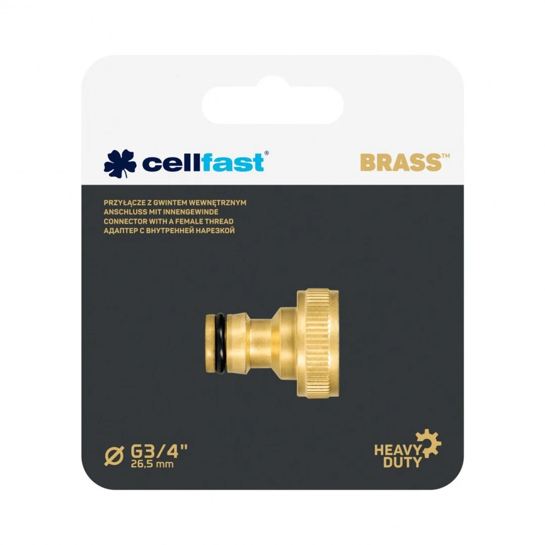 Przyłącze 3/4" Mosiężne z Gwintem Wewnętrznym BRASS Cellfast — zdjęcie 2