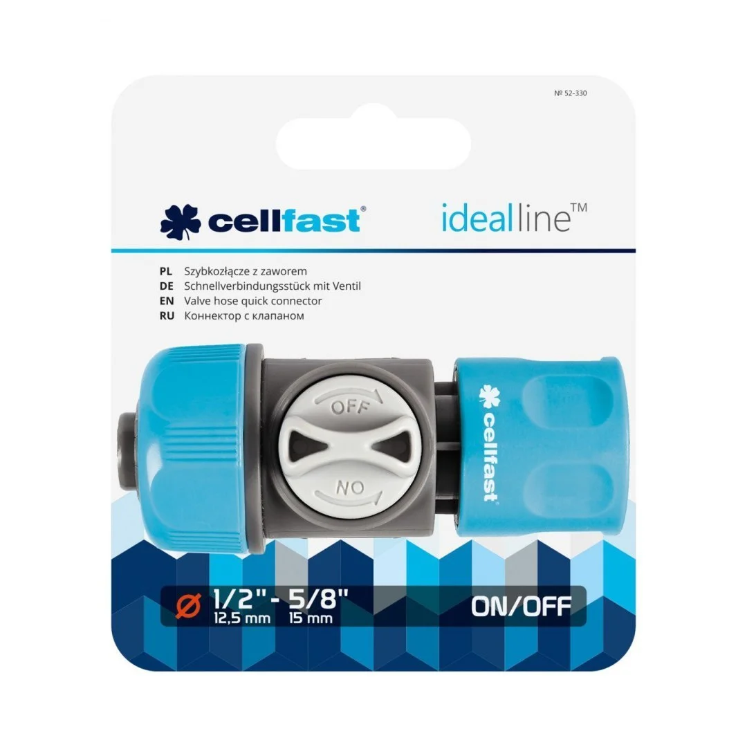 Szybkozłącze z Zaworem 1/2" IDEAL Cellfast — zdjęcie 3
