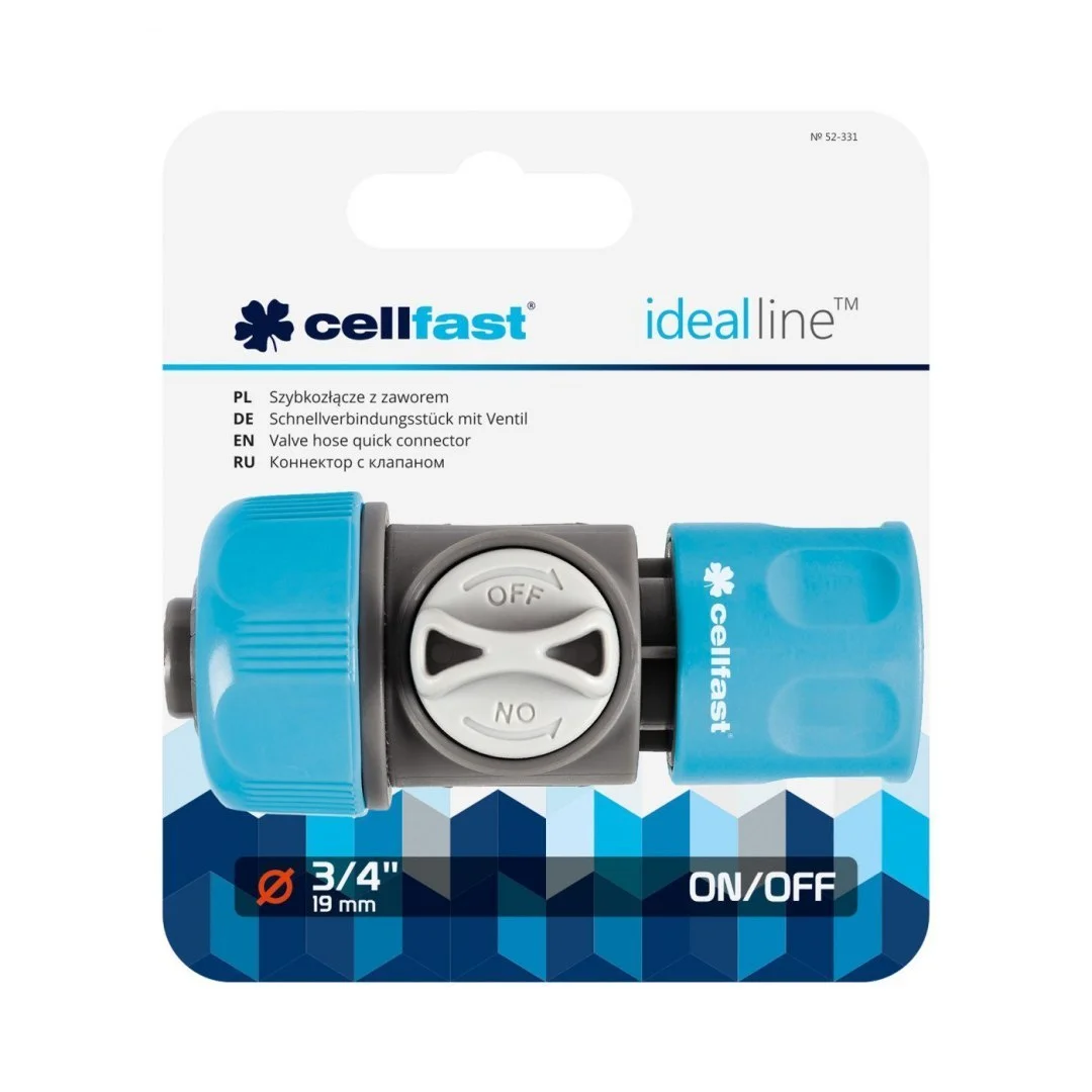 Szybkozłączka 3/4" z Zaworem IDEAL Cellfast — zdjęcie 3