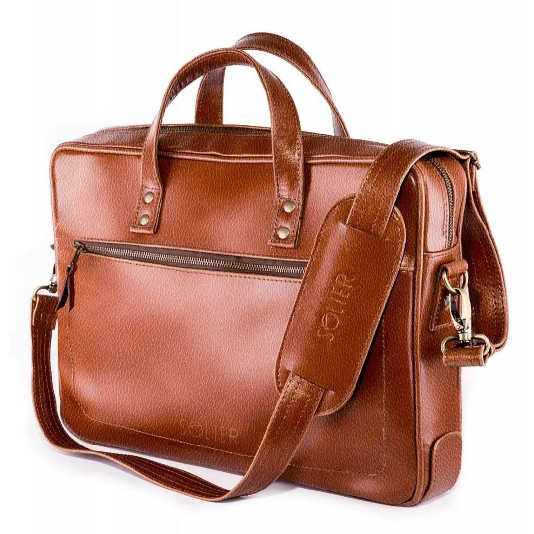 SKÓRZANA TORBA NA LAPTOPA SOLIER SL04 WATERFORD VINTAGE BRĄZ