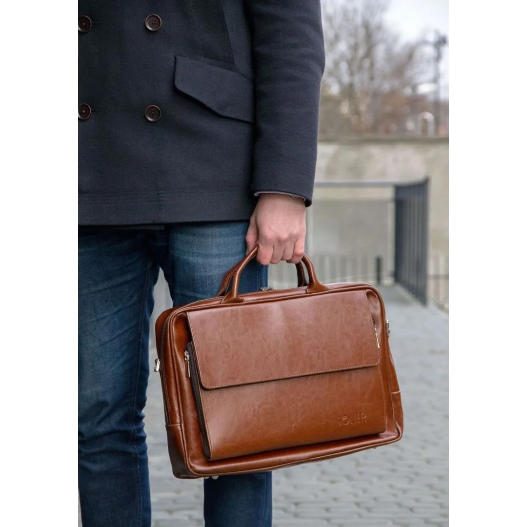 Skórzana męska torba, na laptop Solier Rothen SL30