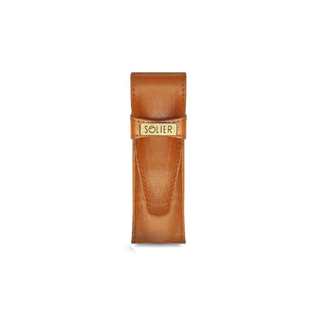 SKÓRZANE ETUI NA PIÓRO/PIÓRNIK SOLIER SA12 CAMEL