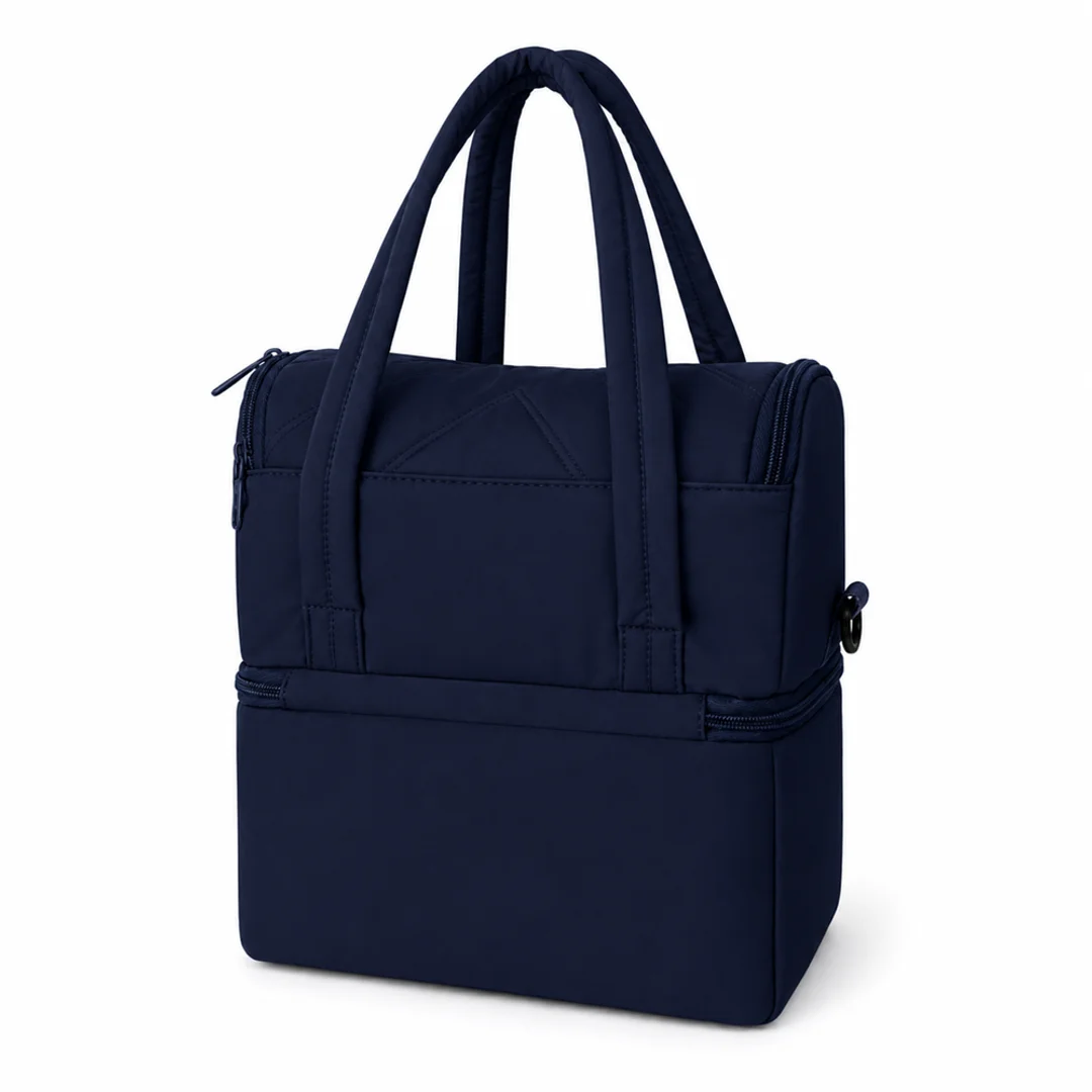 Torba termiczna duża lunch bag XXL z dwiema komorami LBS07 - Granatowy