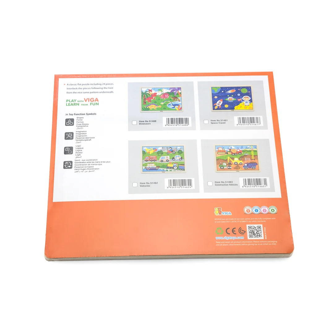 Viga 51461 Puzzle na podkładce 24 elementy - kosmiczna przygoda