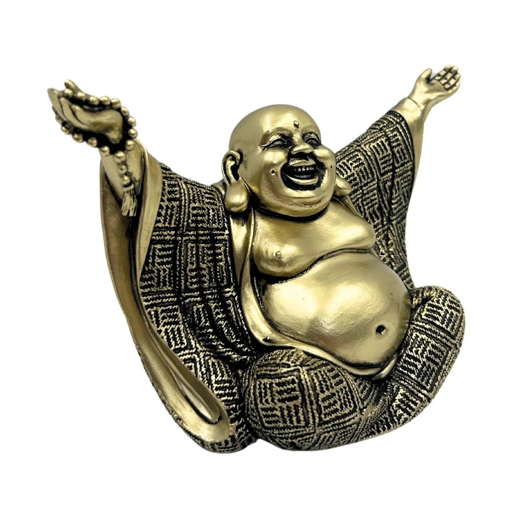 Figurka Buddy – Radosny Budda – Złota Dekoracja - 4406FJH — zdjęcie 2