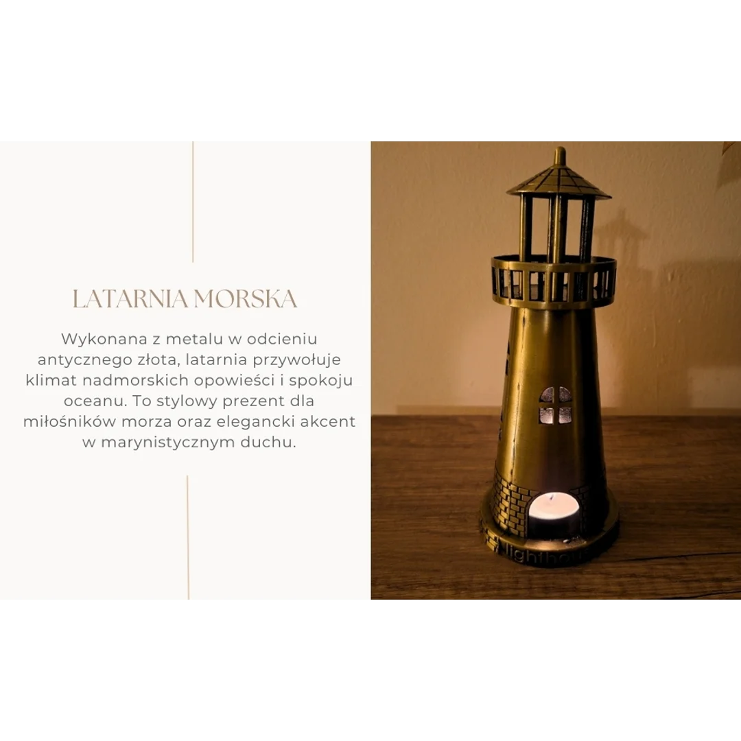 Figurka Latarnia Morska Świecznik na Tealight 18cm - LT — zdjęcie 4