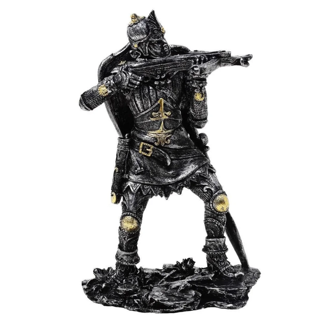 Figurka Średniowieczny Rycerz z Kuszą 20cm Kusznik - Prezent Retro - MC-23151 — zdjęcie 2